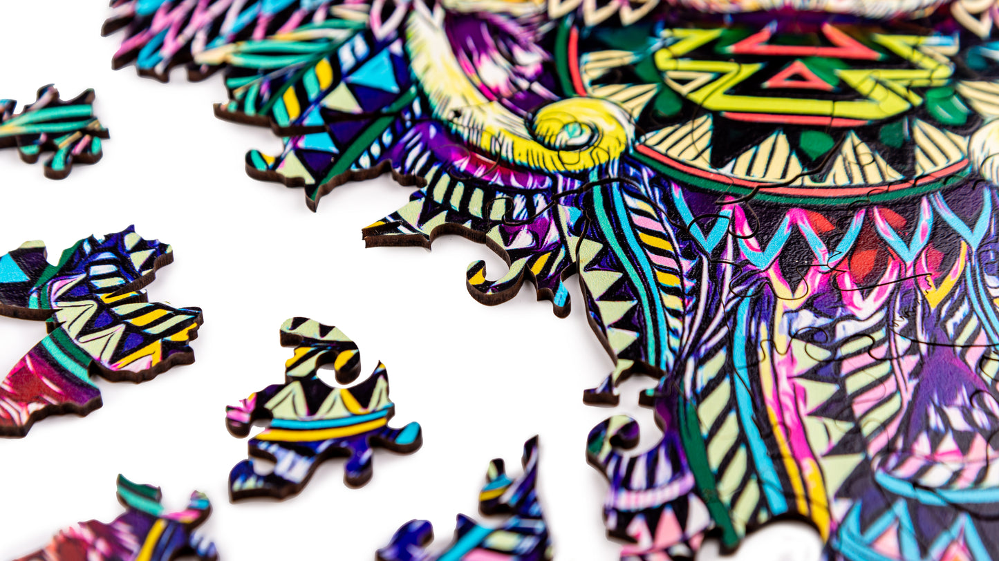Woodvio™ Wolf Holzpuzzle (48 x 30 cm)