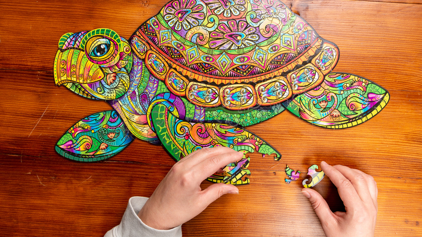 Woodvio™ Schildkröten-Holzpuzzle (31 x 52 cm)