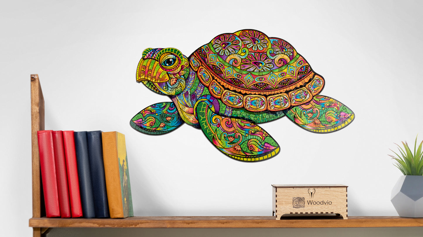 Woodvio™ Schildkröten-Holzpuzzle (31 x 52 cm)