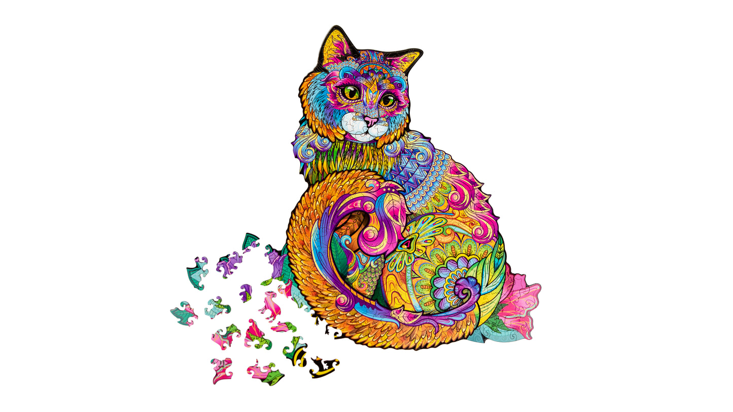Woodvio™ Katzen-Holzpuzzle (45 x 43 cm)