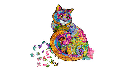 Woodvio™ Katzen-Holzpuzzle (45 x 43 cm)