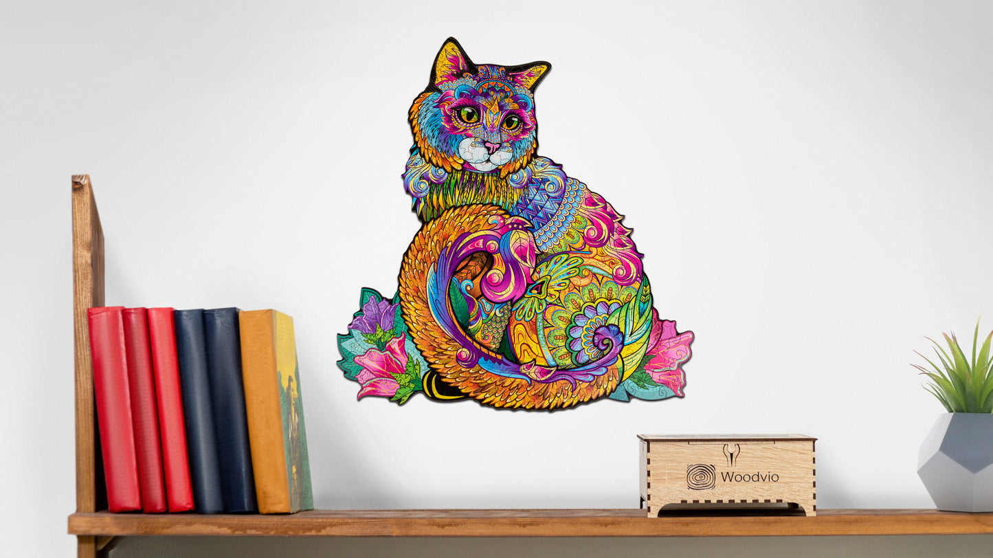 Woodvio™ Katzen-Holzpuzzle (45 x 43 cm)